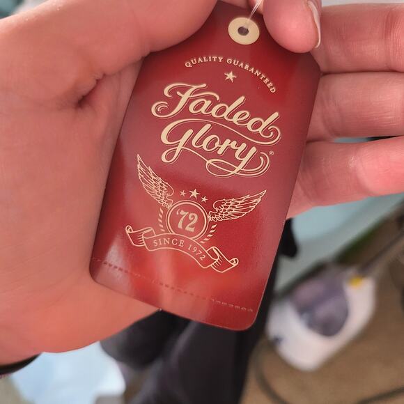 NWT faded glory black ribbed lace back top size medium - Picture 9 of 9